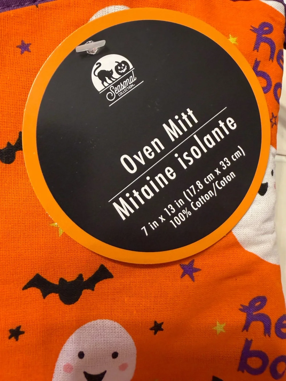 Halloween Ghost Kitchen Towels & Oven Mitt Set NWT
